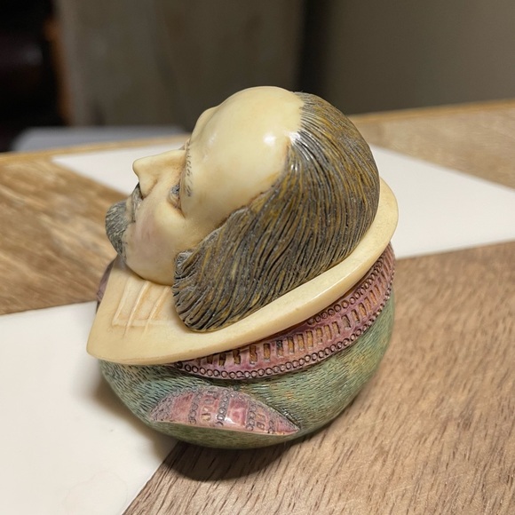 Shakespeare Limoge-like Resin Bust/Box - Picture 2 of 4
